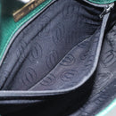 CARTIER Must Line Shoulder Bag Leather Green Gold Auth bs35522-22