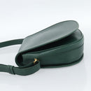 CARTIER Must Line Shoulder Bag Leather Green Gold Auth bs35522-3