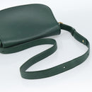 CARTIER Must Line Shoulder Bag Leather Green Gold Auth bs35522-7