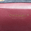 CHANEL Choco Bar Shoulder Bag Suede Black Gold CC Auth bs35523V-20