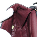 CHANEL Choco Bar Shoulder Bag Suede Black Gold CC Auth bs35523V-21