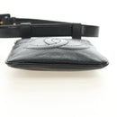 CHANEL Waist Bag Caviar Skin Black Gold CC Auth bs35525V-5