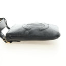 CHANEL Waist Bag Caviar Skin Black Gold CC Auth bs35525V-3