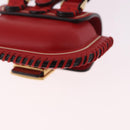 FENDI Airpods Case Mamma Baguette Earphone Case Leather Red Gold Auth bs35526V-16