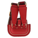 FENDI Airpods Case Mamma Baguette Earphone Case Leather Red Gold Auth bs35526V-2