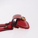 FENDI Airpods Case Mamma Baguette Earphone Case Leather Red Gold Auth bs35526V-4