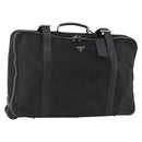 PRADA Boston Bag Nylon Black Silver Auth bs35527-1