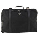 PRADA Boston Bag Nylon Black Silver Auth bs35527-2