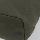 VALENTINO Shoulder Bag Canvas Khaki Silver Auth bs35528-15