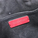 VALENTINO Shoulder Bag Canvas Khaki Silver Auth bs35528-19