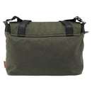 VALENTINO Shoulder Bag Canvas Khaki Silver Auth bs35528-2