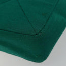 CHANEL Matelasse Chain Shoulder Bag Cotton Green Gold CC Auth bs35532-15