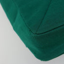 CHANEL Matelasse Chain Shoulder Bag Cotton Green Gold CC Auth bs35532-16