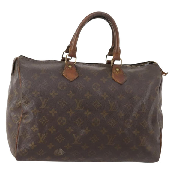 LOUIS VUITTON Monogram Speedy 35 Hand Bag M41524 LV Auth bs35533