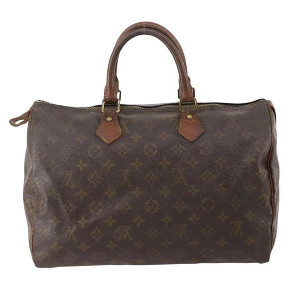 LOUIS VUITTON Monogram Speedy 35 Hand Bag M41524 LV Auth bs35533