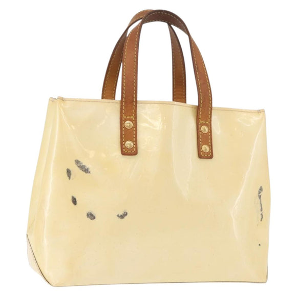 LOUIS VUITTON Monogram Vernis Reade PM Hand Bag Perle M91336 LV Auth bs35535