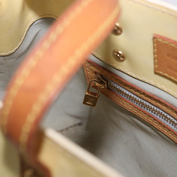 LOUIS VUITTON Monogram Vernis Reade PM Hand Bag Perle M91336 LV Auth bs35535