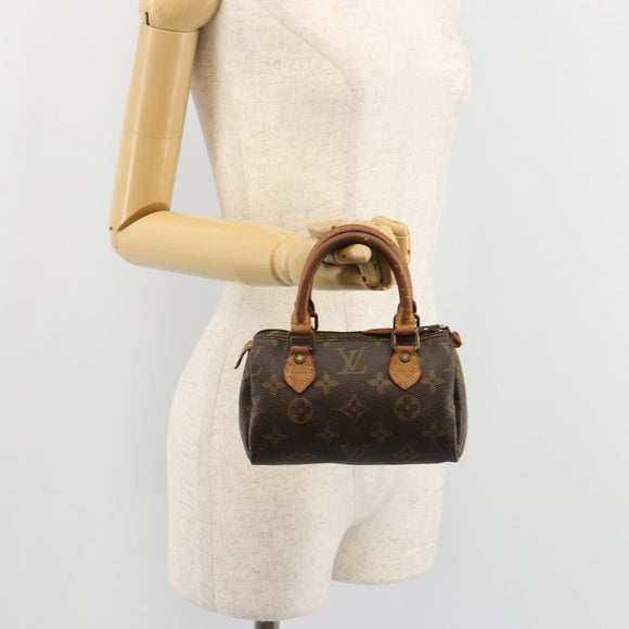 LOUIS VUITTON Monogram Mini Speedy Hand Bag M41534 LV Auth bs35539