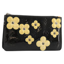 LOUIS VUITTON Monogram Vernis Lexington Pouch Flower Zwart M92245 Auth bs35540-1