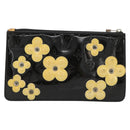 LOUIS VUITTON Monogram Vernis Lexington Pouch Flower Zwart M92245 Auth bs35540-2