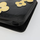 LOUIS VUITTON Monogram Vernis Lexington Pouch Flower Zwart M92245 Auth bs35540-7