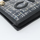 CHANEL Clutch Bag Vinyl Black Gold CC Auth bs35542V-15