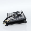 CHANEL Clutch Bag Vinyl Black Gold CC Auth bs35542V-3