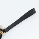 CHANEL Clutch Bag Vinyl Black Gold CC Auth bs35542V-7