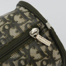 Christian Dior Trotter Canvas Hand Bag Nylon Khaki Silver Auth bs35543-14