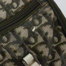 Christian Dior Trotter Canvas Hand Bag Nylon Khaki Silver Auth bs35543-15