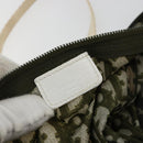 Christian Dior Trotter Canvas Hand Bag Nylon Khaki Silver Auth bs35543-16