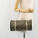 Christian Dior Trotter Canvas Hand Bag Nylon Khaki Silver Auth bs35543-21