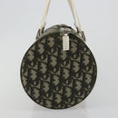 Christian Dior Trotter Canvas Hand Bag Nylon Khaki Silver Auth bs35543-4