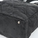 CHANEL Matelasse Tote Bag Coated Canvas Black Gold CC Auth bs35544-9