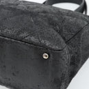 CHANEL Matelasse Tote Bag Coated Canvas Black Gold CC Auth bs35544-15