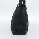 CHANEL Matelasse Tote Bag Coated Canvas Black Gold CC Auth bs35544-3