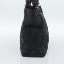 CHANEL Matelasse Tote Bag Coated Canvas Black Gold CC Auth bs35544-4