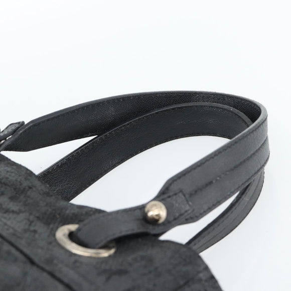 CHANEL Matelasse Tote Bag Coated Canvas Black Gold CC Auth bs35544
