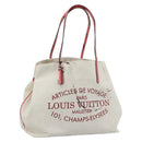 LOUIS VUITTON Cabas MM Tote Bag Canvas White M94502 LV Auth bs35545-1