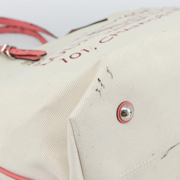 LOUIS VUITTON Cabas MM Tote Bag Canvas White M94502 LV Auth bs35545