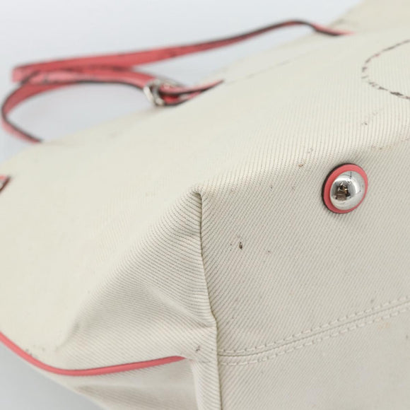 LOUIS VUITTON Cabas MM Tote Bag Canvas White M94502 LV Auth bs35545