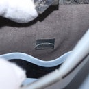 FENDI Shoulder Bag Leather 2way Light Blue Silver Auth bs35546-19