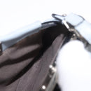 FENDI Shoulder Bag Leather 2way Light Blue Silver Auth bs35546-23