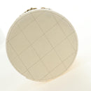 CHANEL Matelasse Chain Shoulder Bag Leather White Gold CC Auth bs35547SAM-10