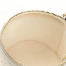 CHANEL Matelasse Chain Shoulder Bag Leather White Gold CC Auth bs35547SAM-22