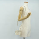 CHANEL Matelasse Chain Shoulder Bag Leather White Gold CC Auth bs35547SAM-26