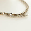CHANEL Matelasse Chain Shoulder Bag Leather White Gold CC Auth bs35547SAM-8