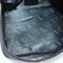Gianni Versace Vanity Hand Bag Leather Black Gold Auth bs35548-12