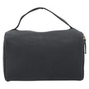 Gianni Versace Vanity Hand Bag Leather Black Gold Auth bs35548-2