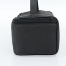 Gianni Versace Vanity Hand Bag Leather Black Gold Auth bs35548-4